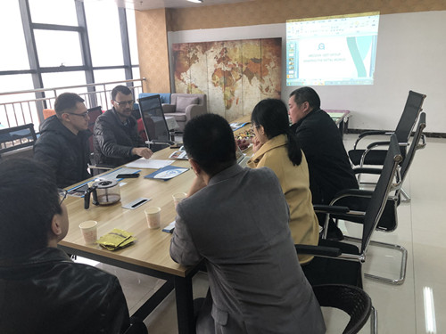 Welcome Russian customer visiting for steel color coating line project